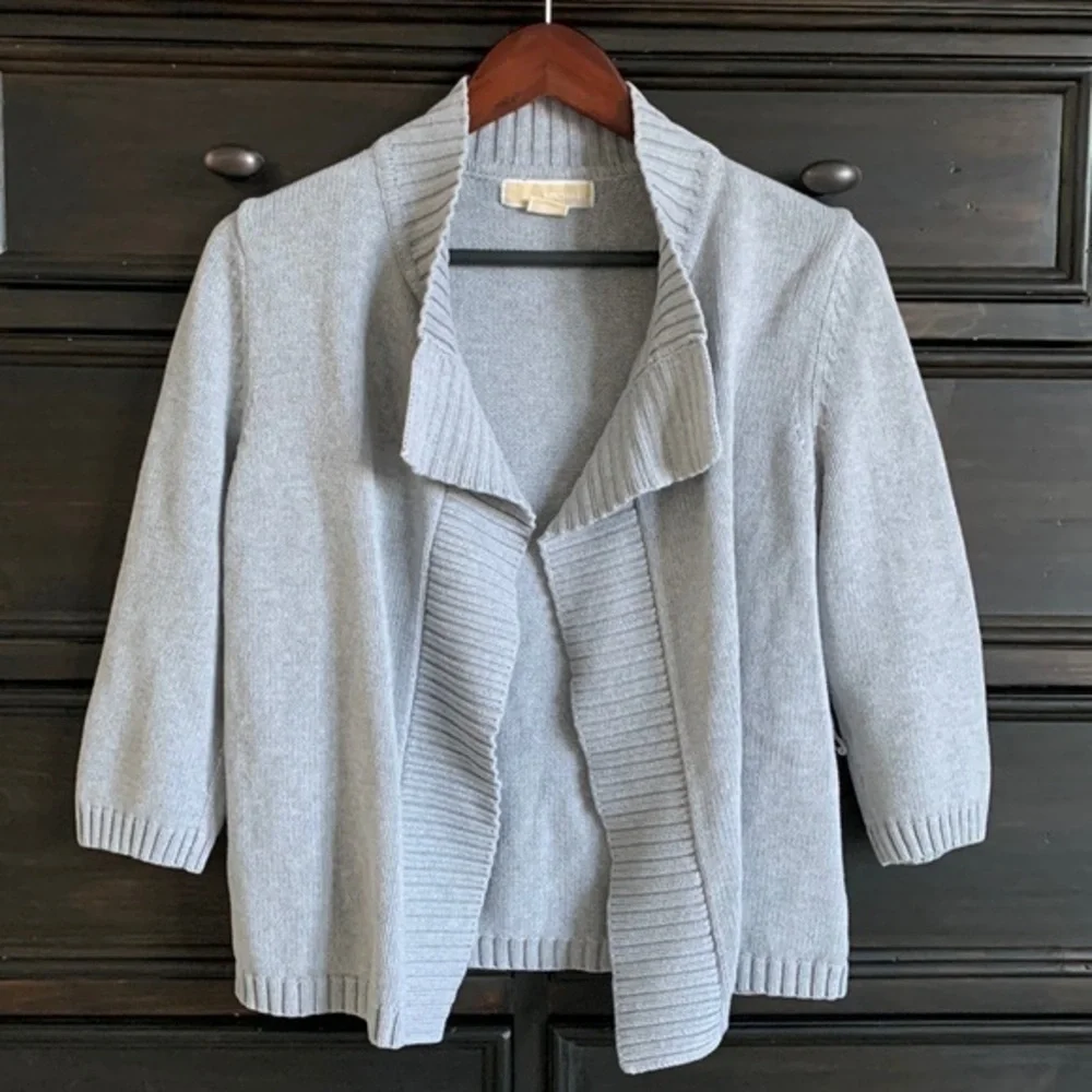 Michael Kors Women’s Medium Gray Open Cardigan Sweater